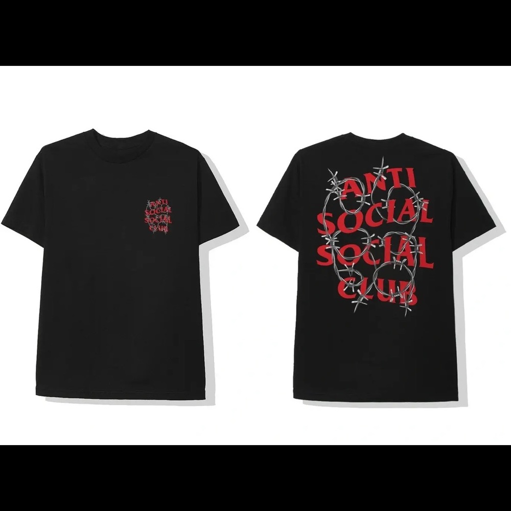NWOT ANTI SOCIAL SOCIAL CLUB barbwire black tee